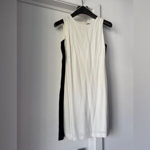 New Look Black and White Sleeveless Mini Dress